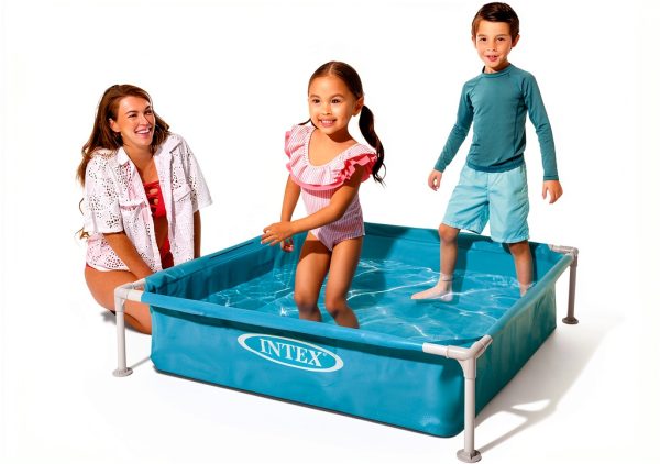 Intex Miniature Vinyl Kiddie Pool 4ft x 12in Blue Above Ground Frame-4