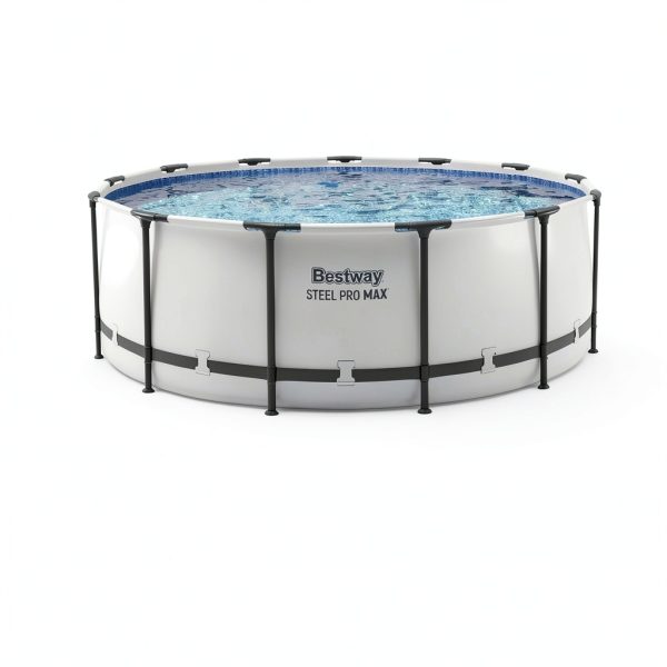 Bestway Steel Pro MAX 14 ft x 48 in Above Ground Pool Metal Frame Gray-1