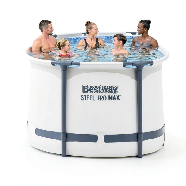 Bestway Steel Pro MAX 14 ft x 48 in Above Ground Pool Metal Frame Gray-2