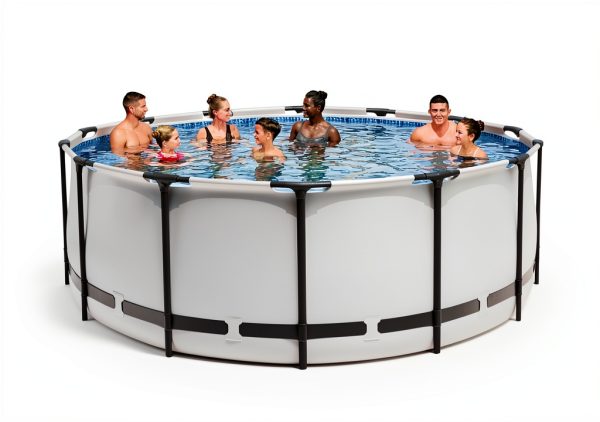 Bestway Steel Pro MAX 14 ft x 48 in Above Ground Pool Metal Frame Gray-5