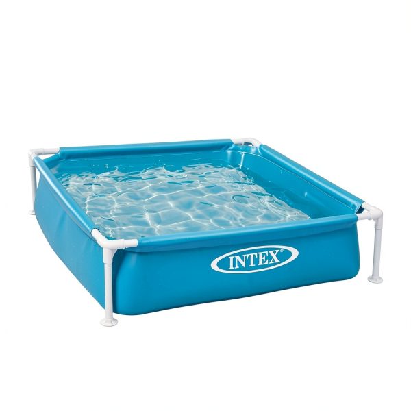 Intex Miniature Vinyl Kiddie Pool 4ft x 12in Blue Above Ground Frame-1