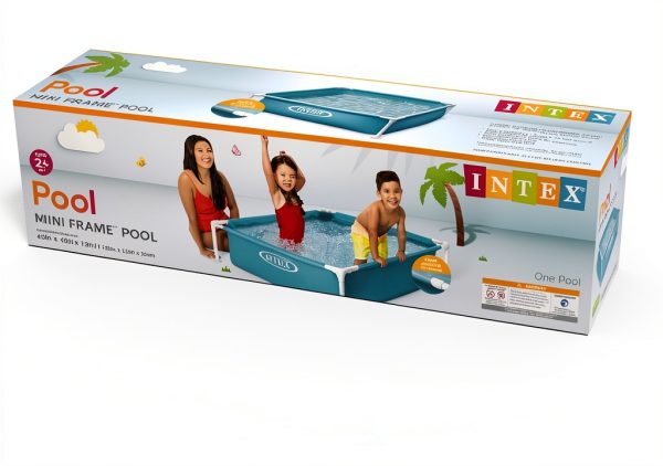 Intex Miniature Vinyl Kiddie Pool 4ft x 12in Blue Above Ground Frame-8