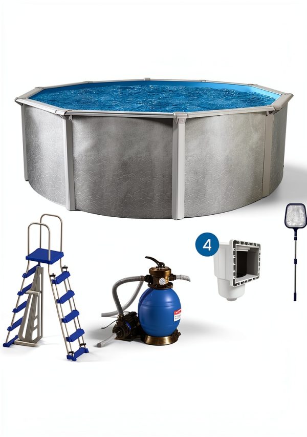 Aquarian Phoenix Round Above Ground Pool Kit 18x52 with Steel Frame-3